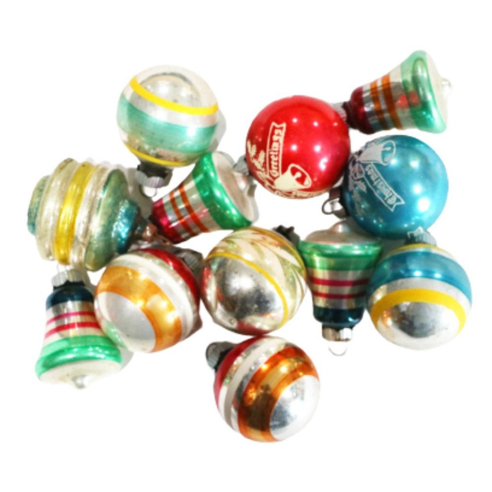 American Made Shiny Brite Ornaments, Super Rare